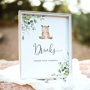 Eucalyptus Drinken met kleine beren helpen uzelf Poster