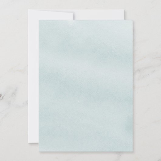 Eucalyptus Dusty Blue Wedding Photo Save the Date (Achterkant)