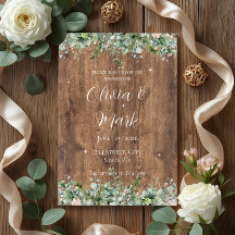 Eucalyptus Dusty Rose Wedding Invitation | Florals