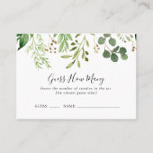 Eucalyptus Eenvoudig Bloemen Raad hoeveel Spel Kaa Visitekaartje (Voorkant)