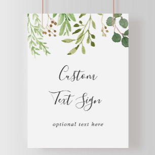Eucalyptus Eenvoudig Bruin Bloem Motief Aangepaste Poster