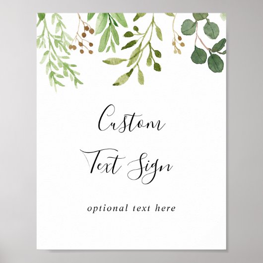 Eucalyptus Eenvoudig Bruin Bloem Motief Custom Tek Poster (Voorkant)