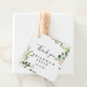 Eucalyptus Eenvoudig Bruin Bloemen Bruiloft Bedankjes Labels (In situ)