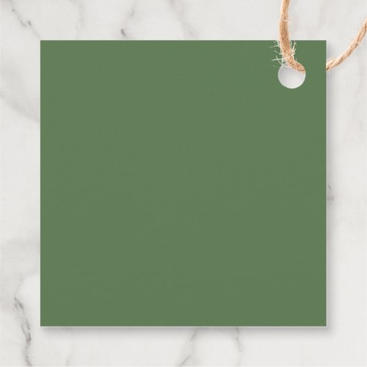 Eucalyptus Eenvoudig Bruin Bloemen Bruiloft Bedankjes Labels (Achterkant)