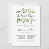 Eucalyptus Eenvoudige nacht voor repetitie diner Kaart (Voorkant)