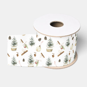 Eucalyptus eikels Kerstmis Grosgrain Lint