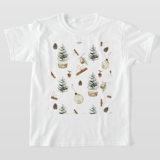 Eucalyptus eikels Kerstmis T-shirt (Laagn)