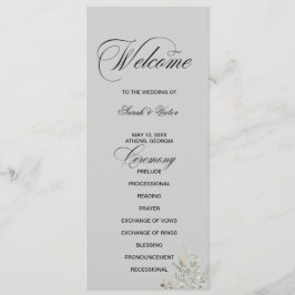 Eucalyptus Elegant double side program card  Programma