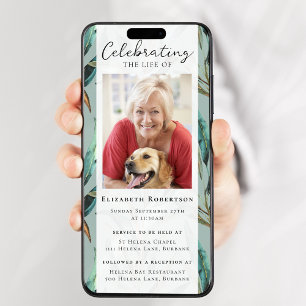 Eucalyptus Elegant Fotobegrafenis Digitale Editie Kaart