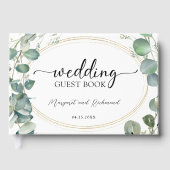 Eucalyptus Elegant Greenery bruiloft gastenboek (Voorkant)