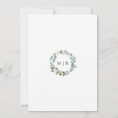 Eucalyptus Elegant Greenery Wedding Save the Date Kaart (Achterkant)
