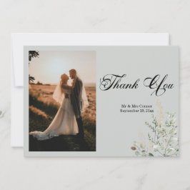 Eucalyptus Elegant Photo Thank You Card Bedankkaart