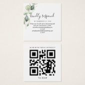 Eucalyptus Elegant QR Code Site Mariage RSVP (Devant & derrière)