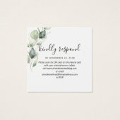 Eucalyptus Elegant QR Code Site Mariage RSVP (Devant)