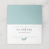 Eucalyptus Elegant Script Namen Datum Bruiloft (Buitenkant ongevouwen)