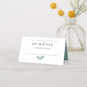 Eucalyptus Elegant Script Namen Datum Bruiloft