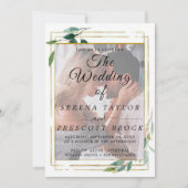 Eucalyptus Elegant Vellum Wedding Invitation Kaart (Voorkant)
