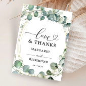 Eucalyptus Elégant Verdure Mariage Carte de remerc