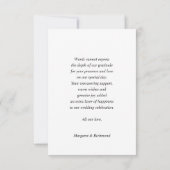 Eucalyptus Elégant Verdure Mariage Carte de remerc (Dos)