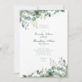 Eucalyptus Emerald Green Sage Waterverf QR-code Kaart (Voorkant)