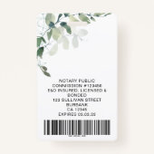Eucalyptus Employee Photo Logo Barcode Name Badge (Achterkant)