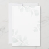 Eucalyptus en Beer Rustisch Beer Baby shower Bedankkaart (Achterkant)