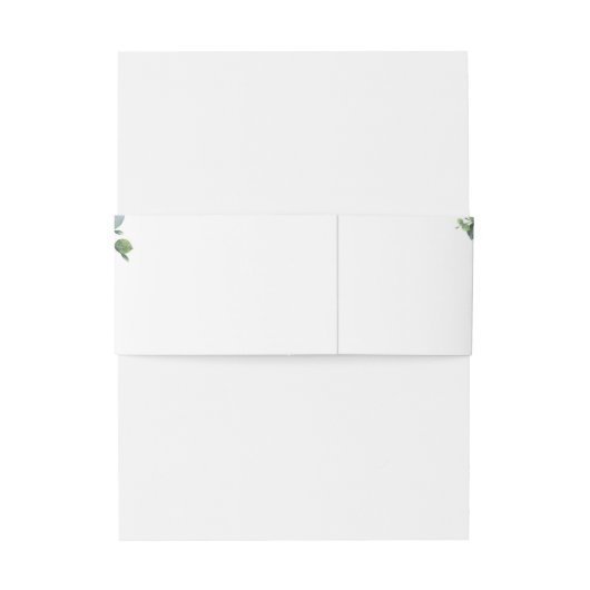 Eucalyptus en Bourgondische rode bloemen bruiloft Uitnodigingen Wikkel (Achterkant Voorbeeld)