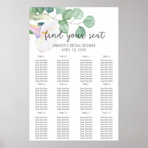 Eucalyptus en calla - Schuimplank met zitplaatsen Poster