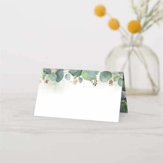 Eucalyptus en goud laat groen elegant (Achterkant)
