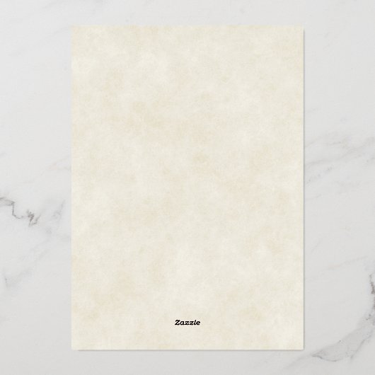 Eucalyptus en goudbruiloft folie uitnodiging (Achterkant)