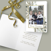 Eucalyptus en gouden pine kerstfoto