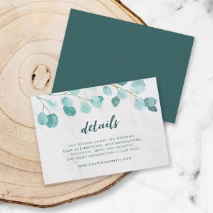 Eucalyptus en Marmer Details Informatiekaartje