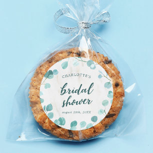 Eucalyptus en marmer Vrijgezellenfeest Ronde Sticker