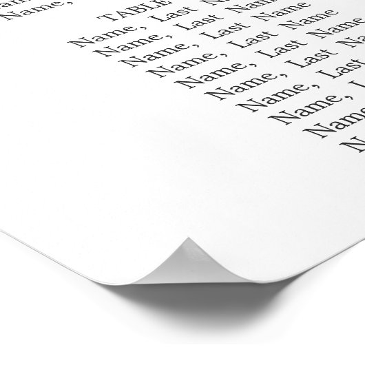 Eucalyptus en Rozen 8 Tables WeddenschapskART Poster (Hoek)