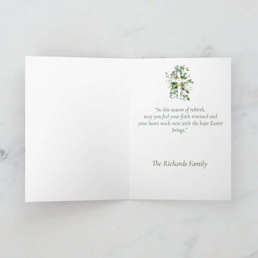 Eucalyptus en zonnebloemen, Pasen Kaart (Binnen)