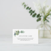 Eucalyptus Enclosure Card Informatiekaartje (Staand voorkant)