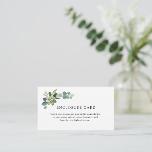 Eucalyptus Enclosure Card Informatiekaartje (Staand voorkant)