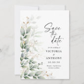 Eucalyptus Enregistrer la date avec la carte photo (Devant)