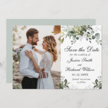 Eucalyptus Enregistrer la date PHOTO Invitation