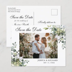 Eucalyptus Enregistrer la date PHOTO Invitation Ca