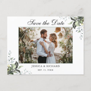 Eucalyptus Enregistrer la date PHOTO Invitation Ca