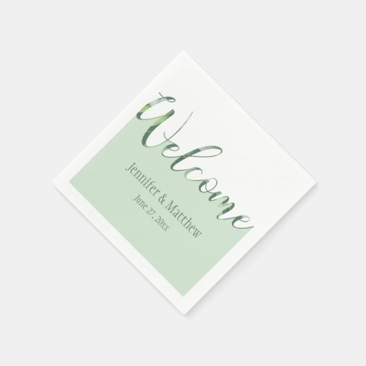 Eucalyptus Envy Welkom Ontvangst Servetten (Hoek)