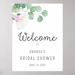 Eucalyptus et calla - Affiche de bienvenue Fête de