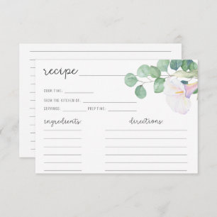 Eucalyptus et calla blanche - Carte Recette