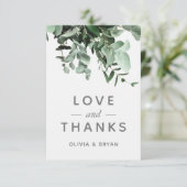 Eucalyptus et Carte de remerciements d'aquarelle v (Debout devant)