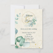 Eucalyptus et faire-part de mariage du budget de l (Devant)