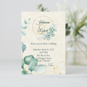 Eucalyptus et faire-part de mariage du budget de l