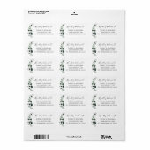Eucalyptus Étiquette de messagerie pour cartes RSV (Feuille entière)