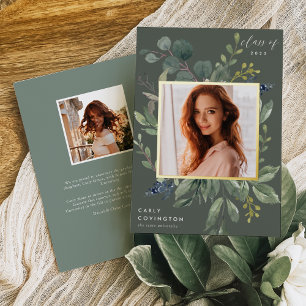 Eucalyptus & Faire-part de graduation des huiles d
