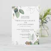 Eucalyptus Faire-part de mariage (Debout devant)